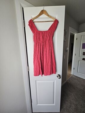 Old Navy Hot Pink Backless Summer Dress With Pockets